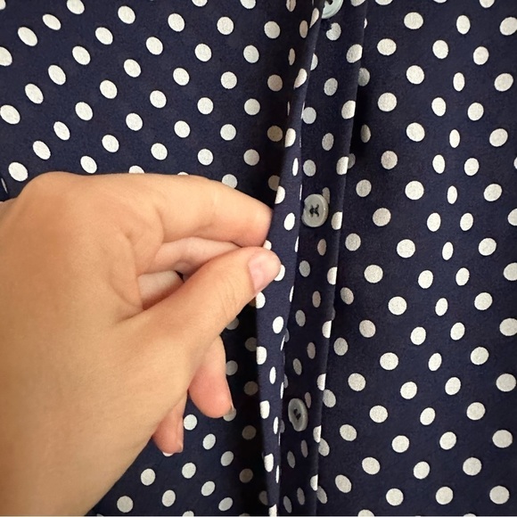 Michael Kors Collection Silk Polka Dot Blouse 2 - Picture 6 of 10